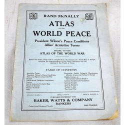 Rand McNally Atlas of World Peace. President Wilson's Peace Conditions - Allies Armistice Terms